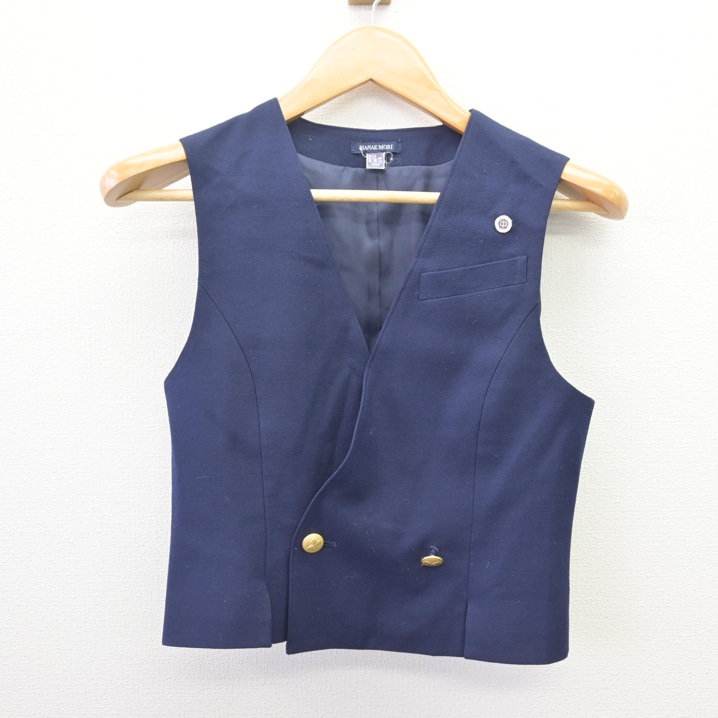 【中古】広島県 安田女子中学校 女子制服 3点 (ベスト・シャツ) sf114591