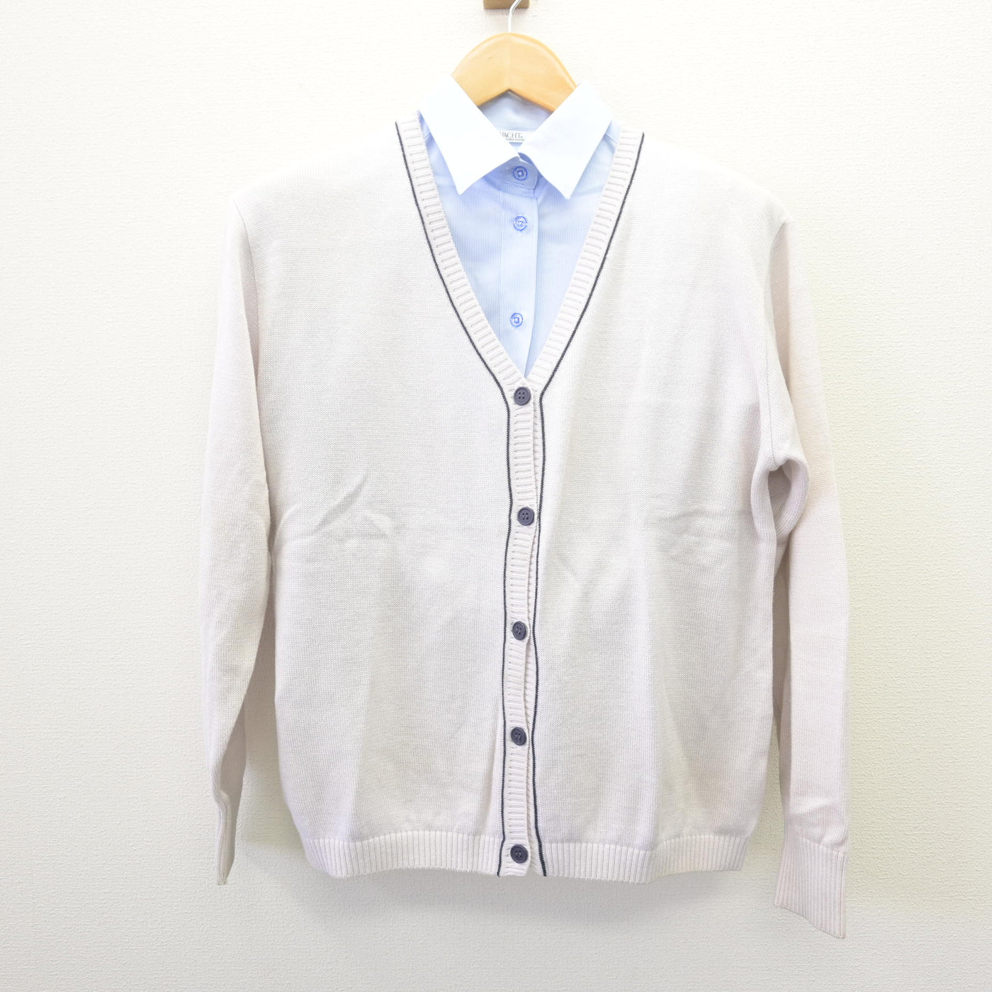 【中古】愛知県 栄徳高等学校 女子制服 2点 (ニット・シャツ) sf114599
