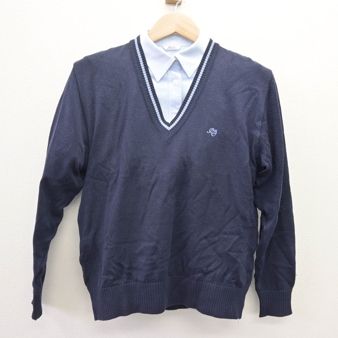 【中古】長野県 飯田OIDE長姫高等学校 女子制服 2点 (ニット・シャツ) sf114641