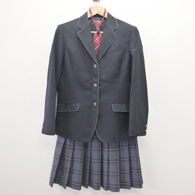 【中古】北海道 札幌新川高等学校 女子制服 4点 (ブレザー・スカート) sf114646