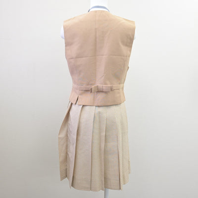 【中古】千葉県 大多喜高等学校 女子制服 3点 (ベスト・スカート) sf114649