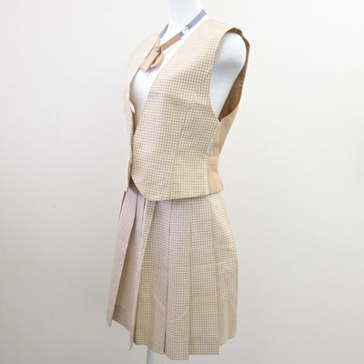 【中古】千葉県 大多喜高等学校 女子制服 3点 (ベスト・スカート) sf114649