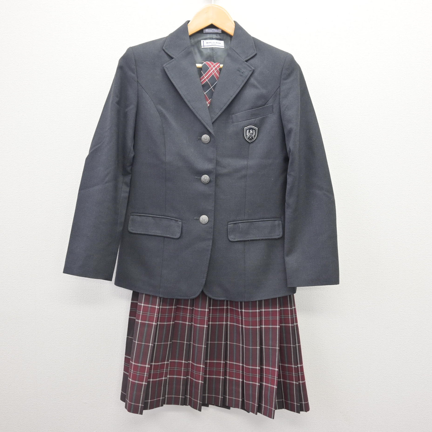 【中古】愛知県 清林館高等学校 女子制服 3点 (ブレザー・スカート) sf114659