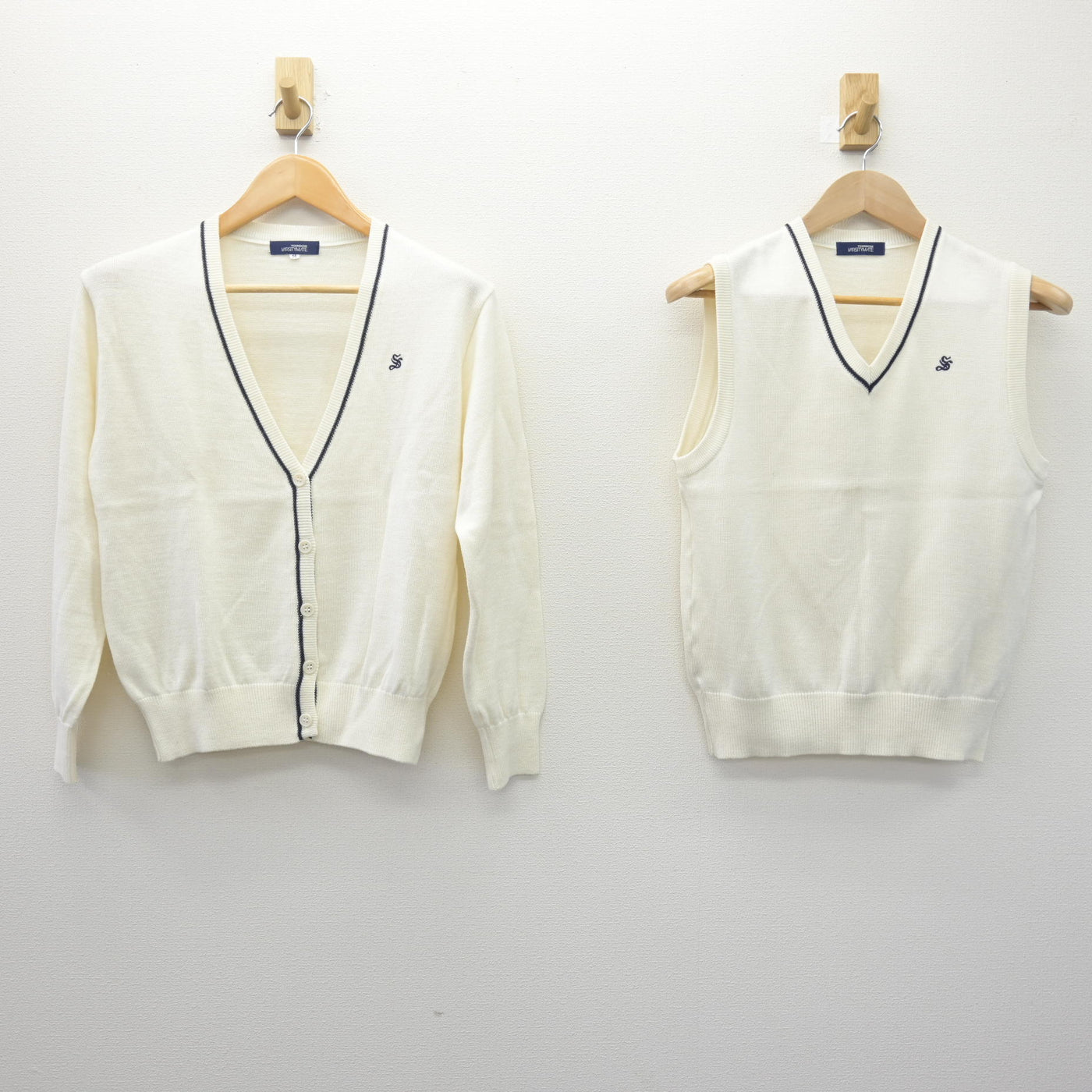 【中古】愛知県 清林館高等学校 女子制服 2点 (ニット・ニットベスト) sf114660