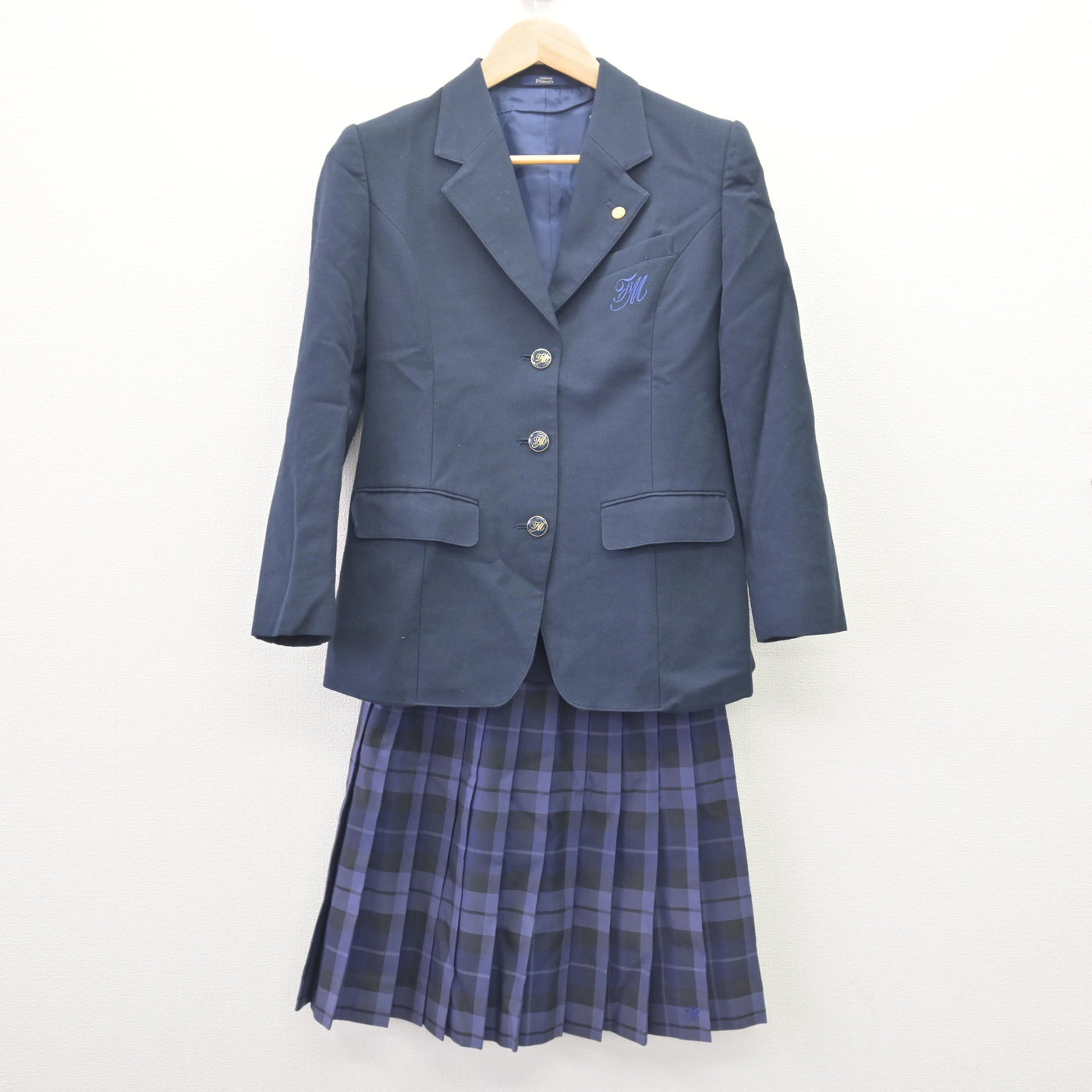 【中古】福島県 福島明成高等学校 女子制服 3点 (ブレザー・スカート) sf114668
