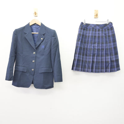 【中古】福島県 福島明成高等学校 女子制服 3点 (ブレザー・スカート) sf114668