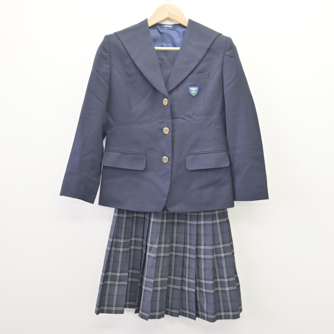 【中古】北海道 深川西高等学校 女子制服 2点 (ブレザー・スカート) sf114684