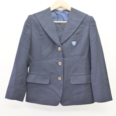 【中古】北海道 深川西高等学校 女子制服 2点 (ブレザー・スカート) sf114684