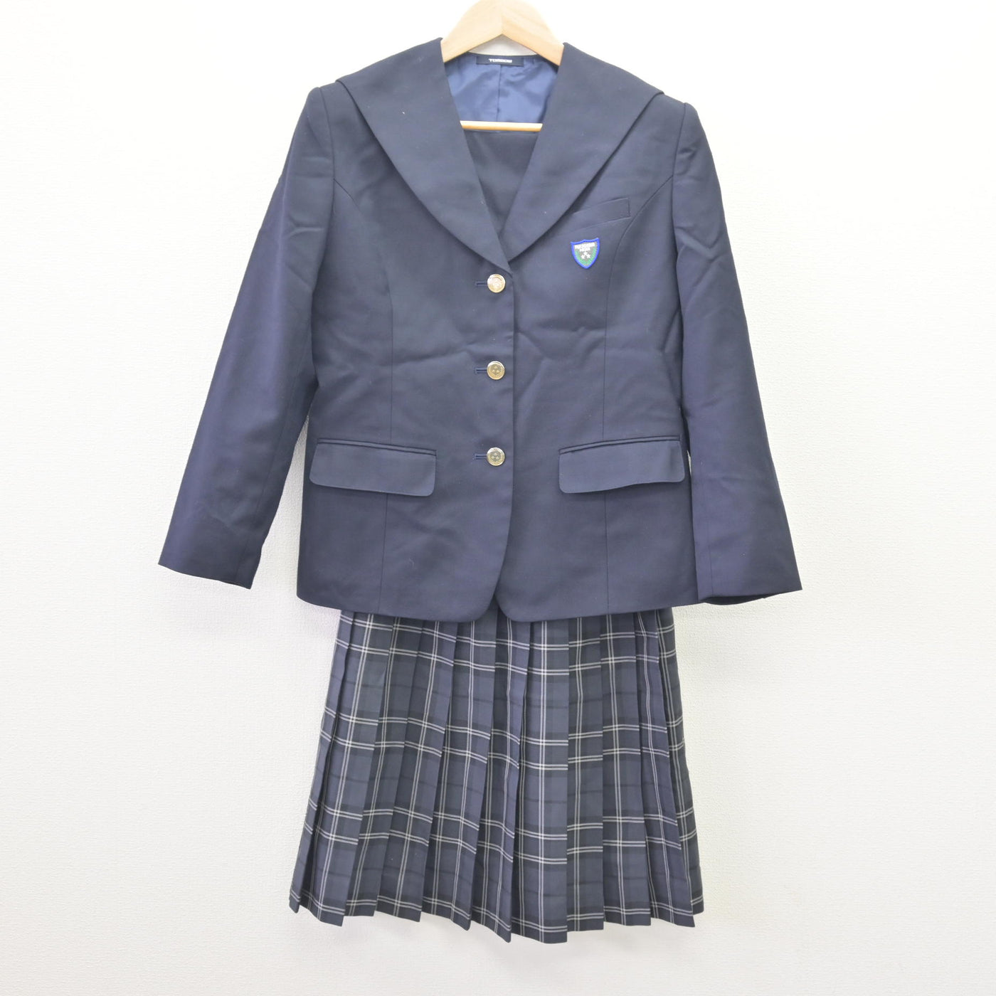 【中古】北海道 深川西高等学校 女子制服 2点 (ブレザー・スカート) sf114685