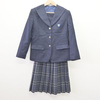 【中古】北海道 深川西高等学校 女子制服 2点 (ブレザー・スカート) sf114685