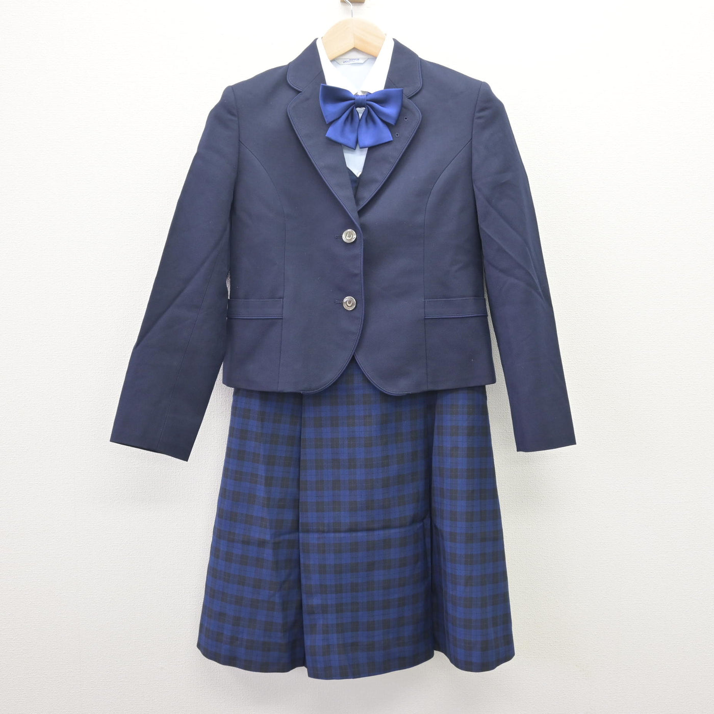【中古】福島県 郡山女子大学附属高等学校 女子制服 4点 (ブレザー・シャツ・ジャンパースカート) sf114693