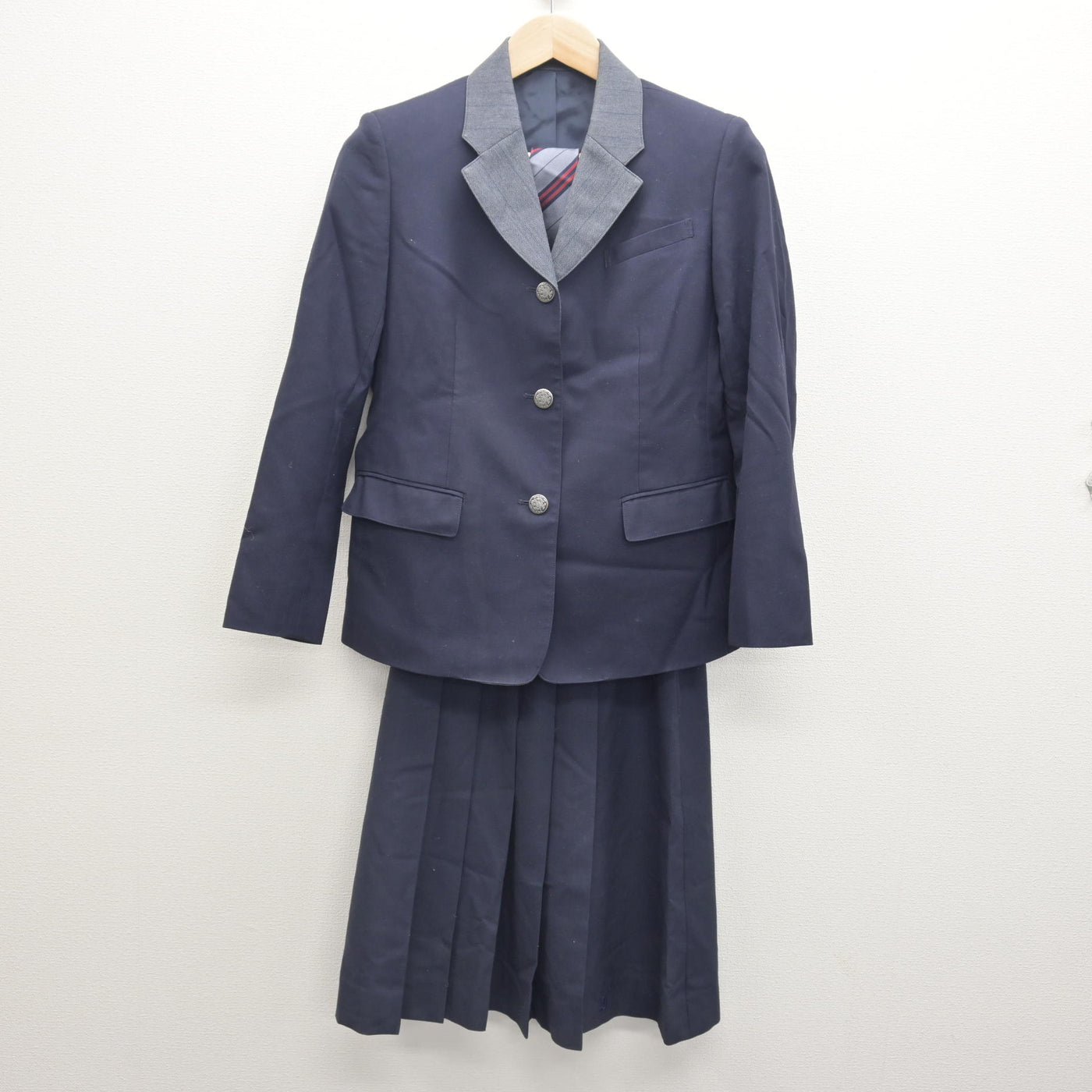 【中古】三重県 いなべ総合学園高等学校 女子制服 4点 (ブレザー・スカート・スカート) sf114744