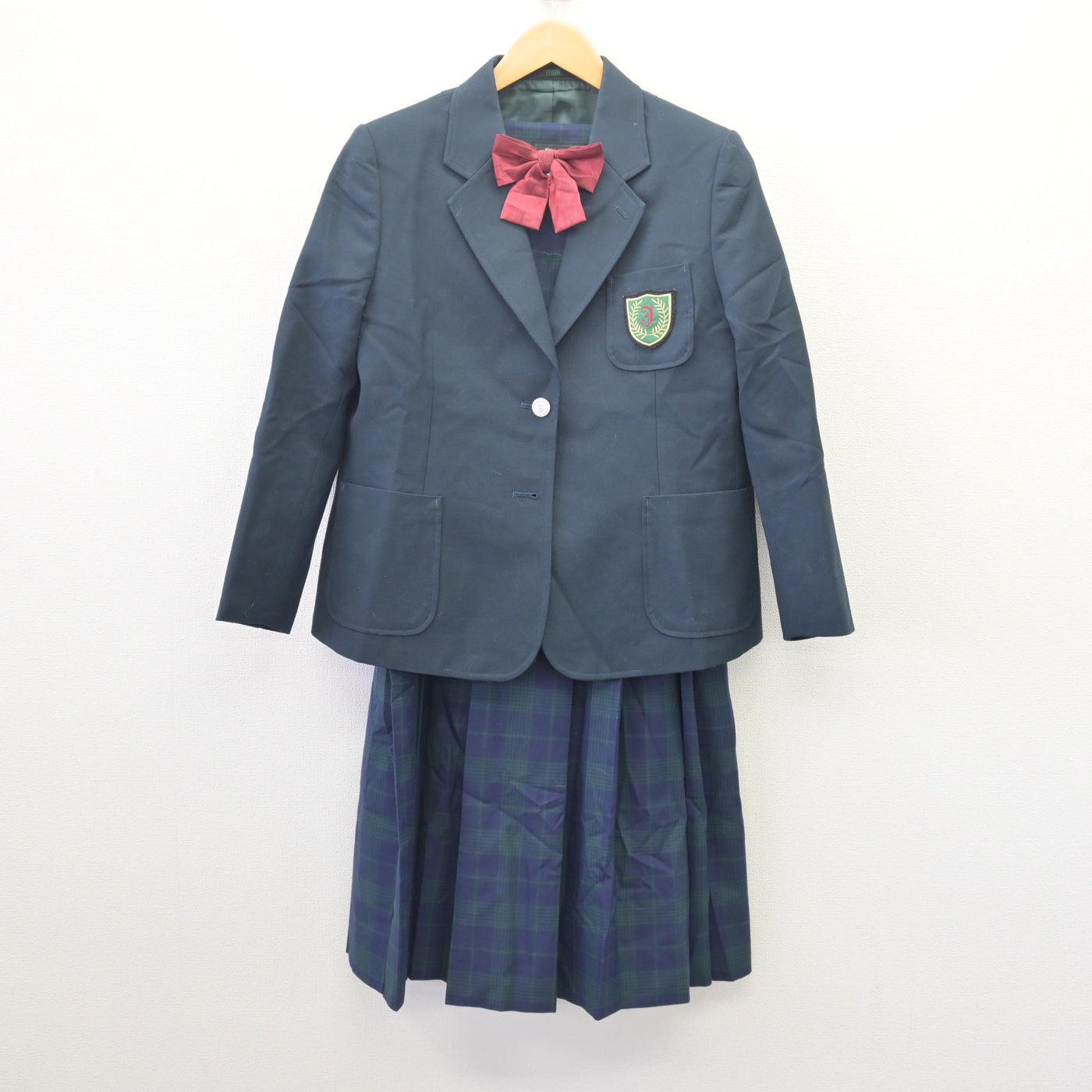 【中古】広島県 城山北中学校 女子制服 3点 (ブレザー・ジャンパースカート) sf114778