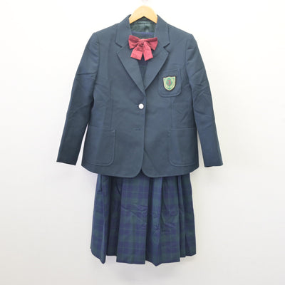 【中古】広島県 城山北中学校 女子制服 3点 (ブレザー・ジャンパースカート) sf114778