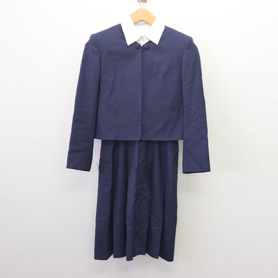 【中古】熊本県 熊本信愛女学院高等学校 女子制服 3点 (ブレザー・シャツ・ジャンパースカート) sf114783