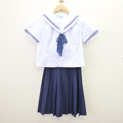 【中古】香川県 山田中学校 女子制服 4点 (セーラー服・スカート) sf114805