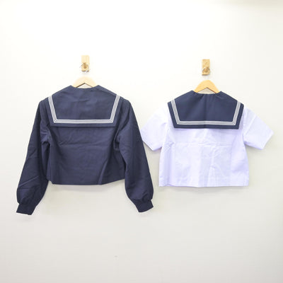 【中古】愛知県 弥富中学校 女子制服 4点 (セーラー服・セーラー服・スカート) sf114807