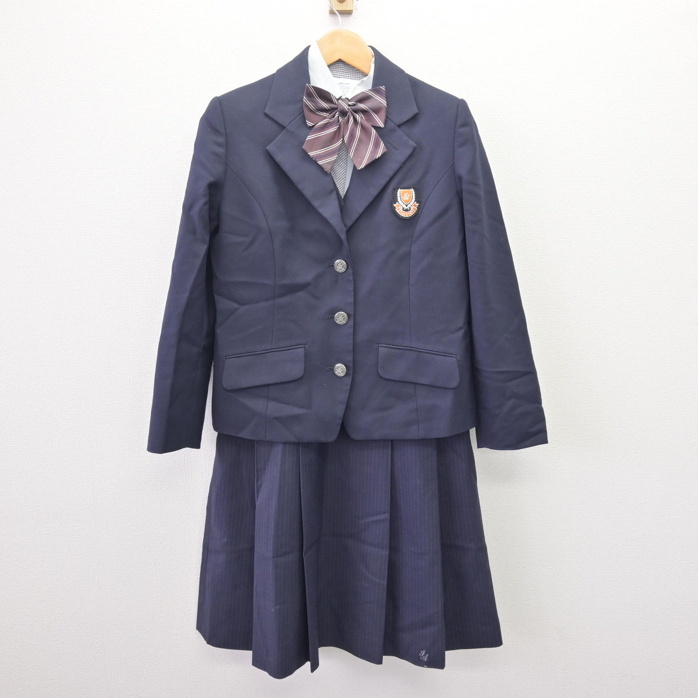【中古】兵庫県 尼崎市立尼崎高等学校 女子制服 5点 (ブレザー・シャツ・ジャンパースカート) sf114811