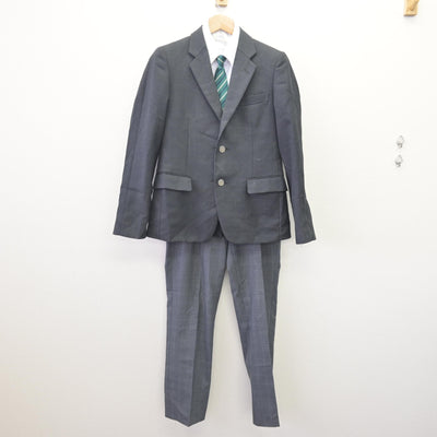 【中古】兵庫県 笹原中学校 男子制服 5点 (ブレザー・シャツ・ズボン) sf114817