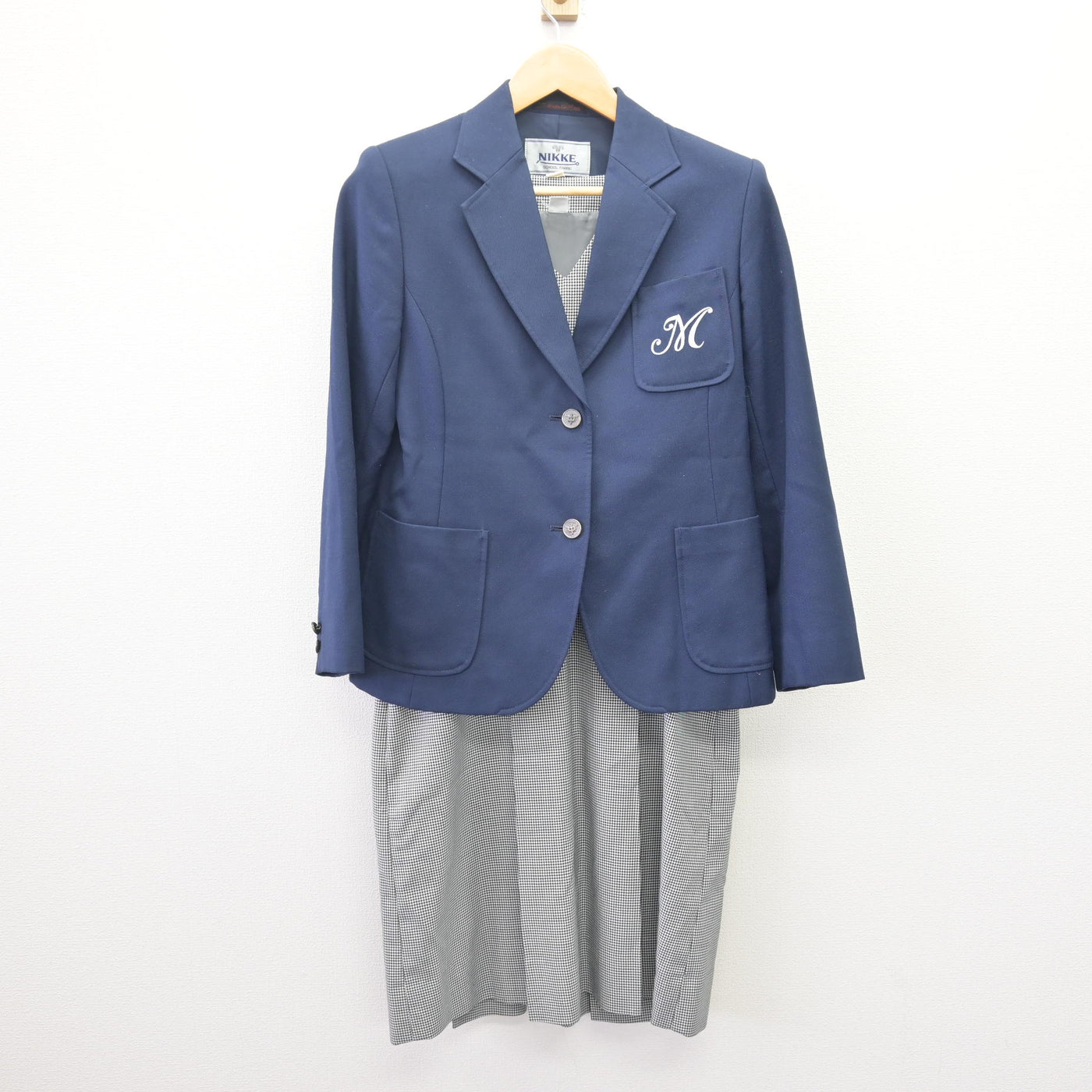 【中古】兵庫県 真砂中学校 女子制服 2点 (ブレザー・ジャンパースカート) sf114824