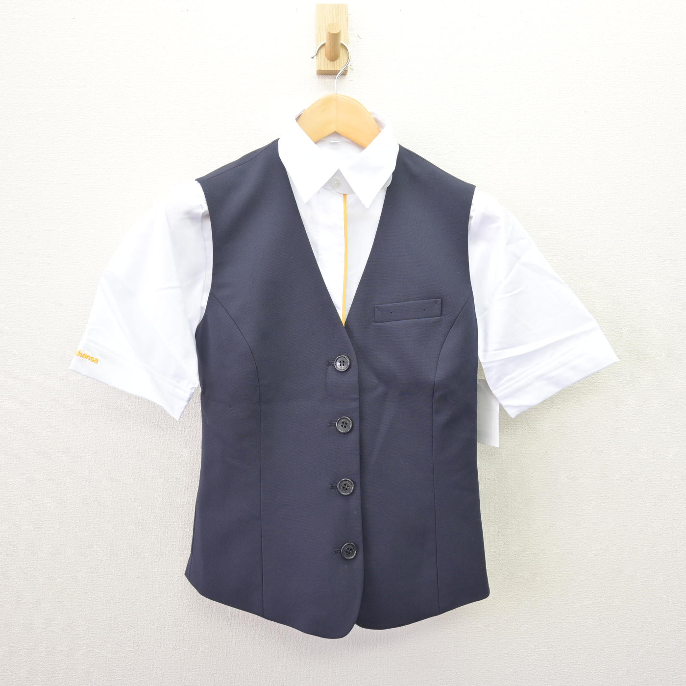 【中古】 ルフトハンザドイツ航空 女子制服 3点 (ベスト・シャツ) sf114834