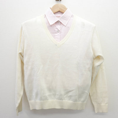 【中古】東京都 小石川淑徳学園中学校 女子制服 2点 (ニット・シャツ) sf114846