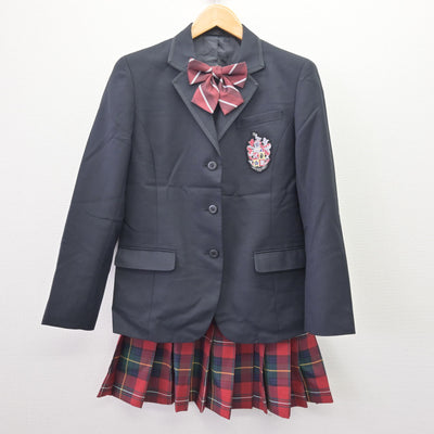 【中古】鹿児島県 神村学園高等部 女子制服 3点 (ブレザー・スカート) sf114856