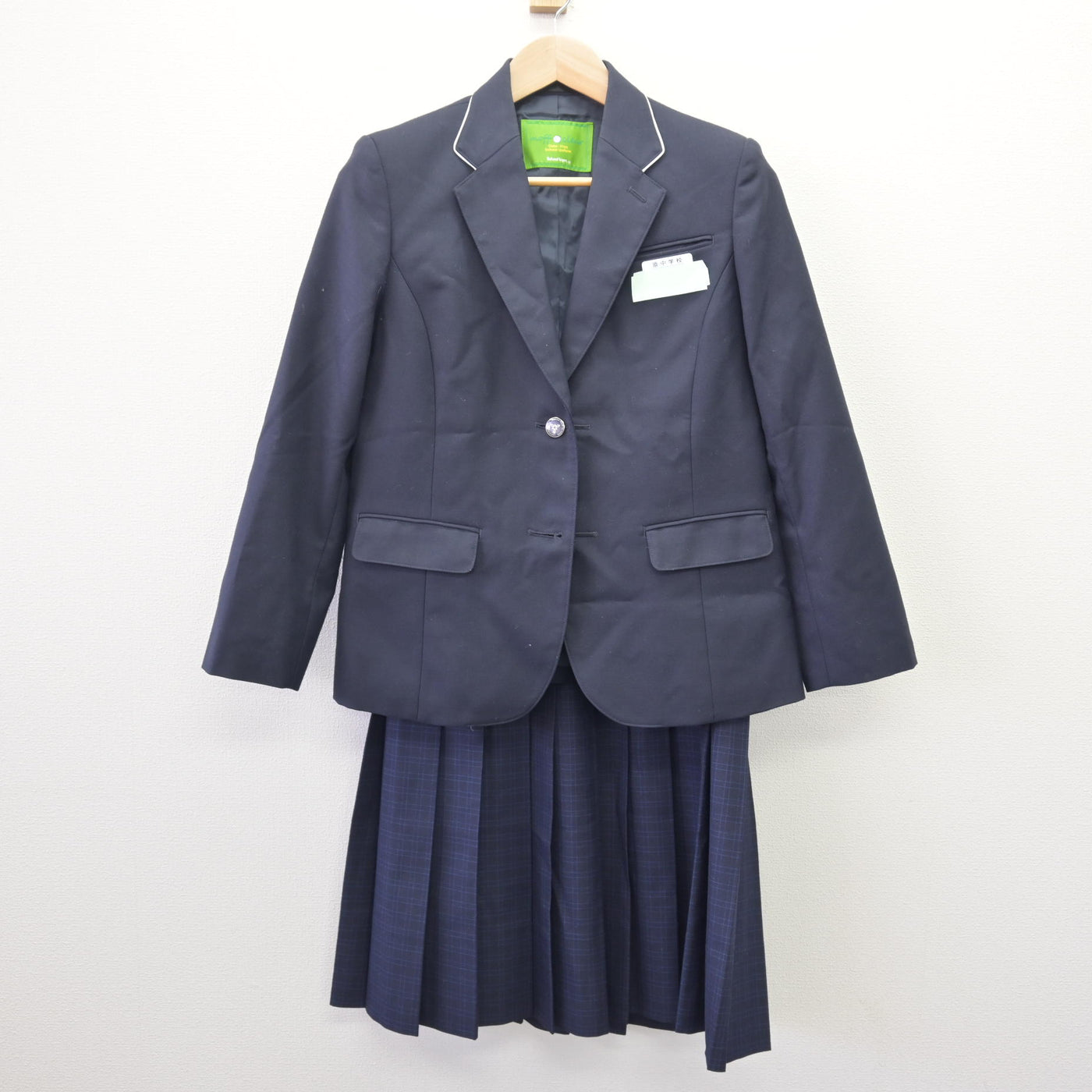 中古】福岡県 福岡市立原中学校 女子制服 2点 (ブレザー・スカート 