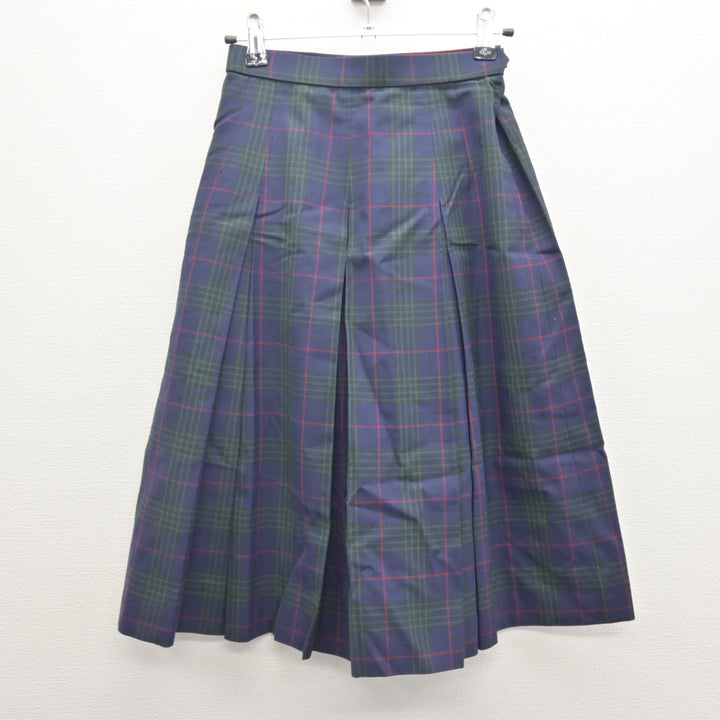 中古】北海道 上野幌中学校 女子制服 4点 (ベスト・ブラウス・スカート