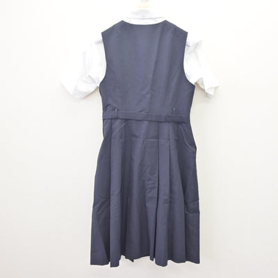 【中古】栃木県 佐野東高等学校 女子制服 2点 (ジャンパースカート・シャツ) sf114944
