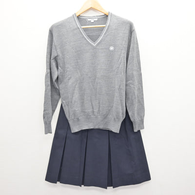 中古】宮城県 仙台三桜高等学校 女子制服 3点 (ブレザー・ニット 