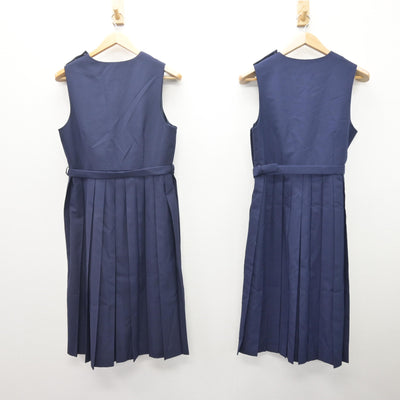 【中古】千葉県 市川市立第六中学校 女子制服 2点 (ジャンパースカート) sf114987