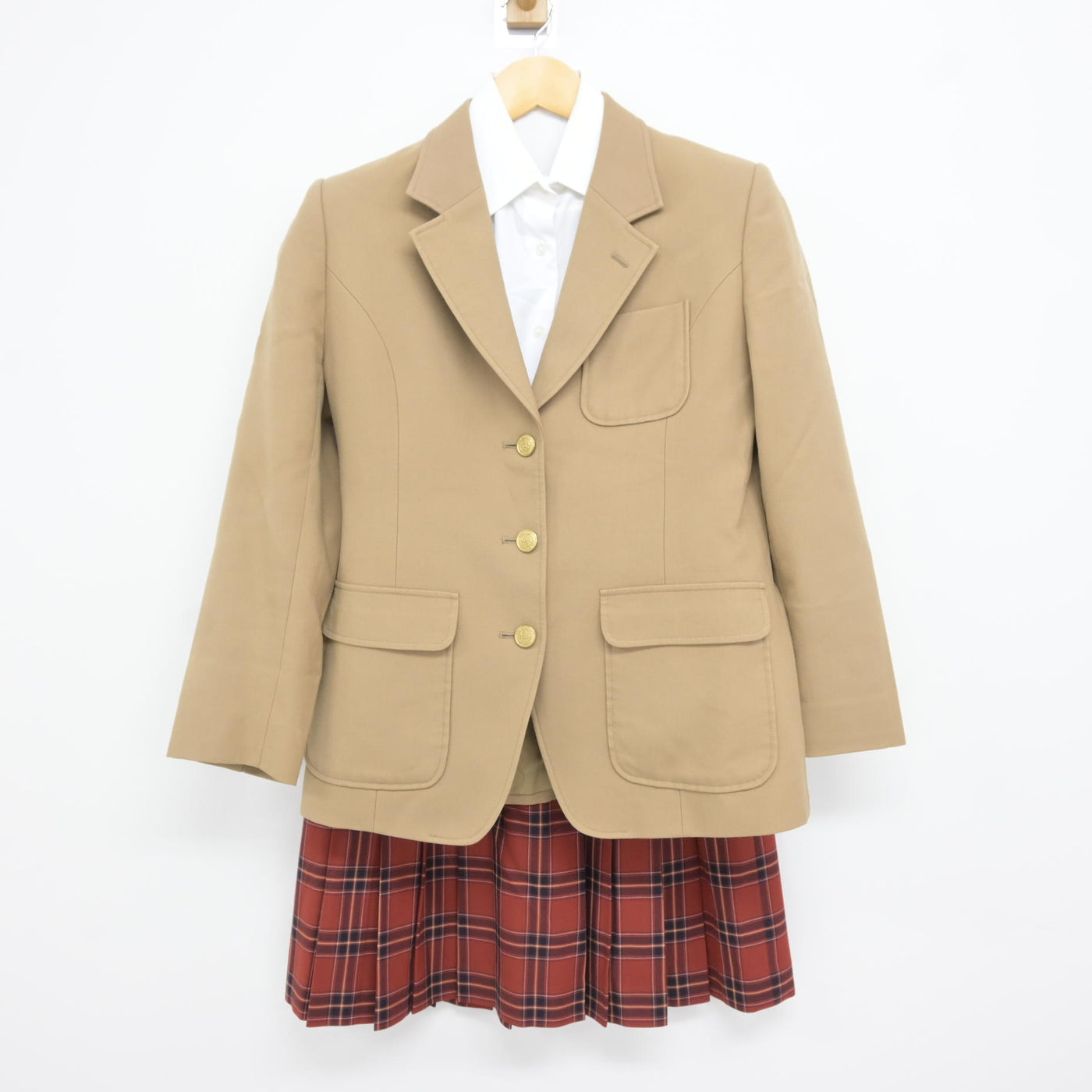 【中古】愛媛県 未来高等学校 女子制服 3点 (ブレザー・シャツ・スカート) sf115059