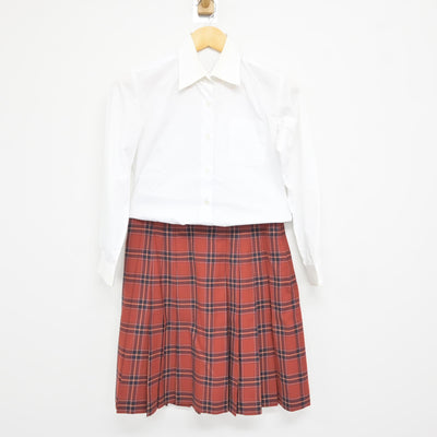 【中古】愛媛県 未来高等学校 女子制服 3点 (ブレザー・シャツ・スカート) sf115059