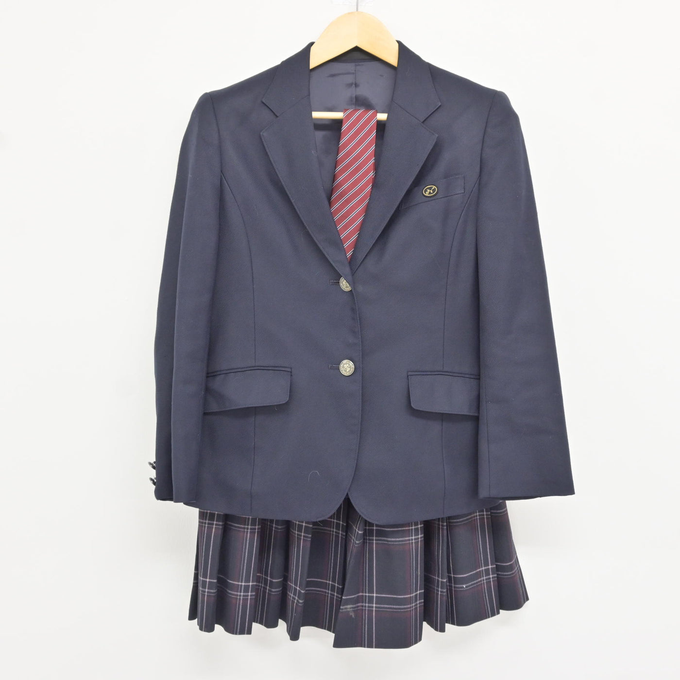 【中古】東京都 練馬高等学校 女子制服 3点 (ブレザー・スカート) sf115094