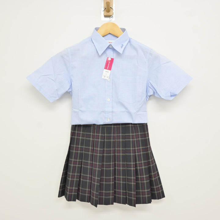 中古】大阪府 東百舌鳥高等学校 女子制服 2点 (シャツ・スカート