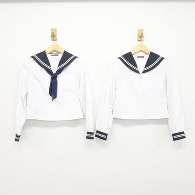 【中古】山口県 防府高等学校 女子制服 4点 (セーラー服・スカート) sf115201