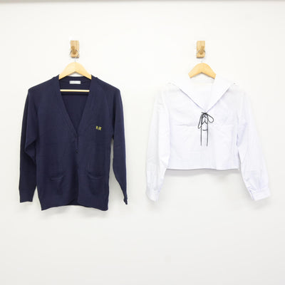 【中古】兵庫県 神戸高等学校 女子制服 2点 (セーラー服・ニット) sf115204