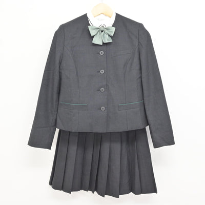 【中古】神奈川県 鎌倉女子大学高等部 女子制服 5点 (ブレザー・ベスト・シャツ・スカート) sf115210