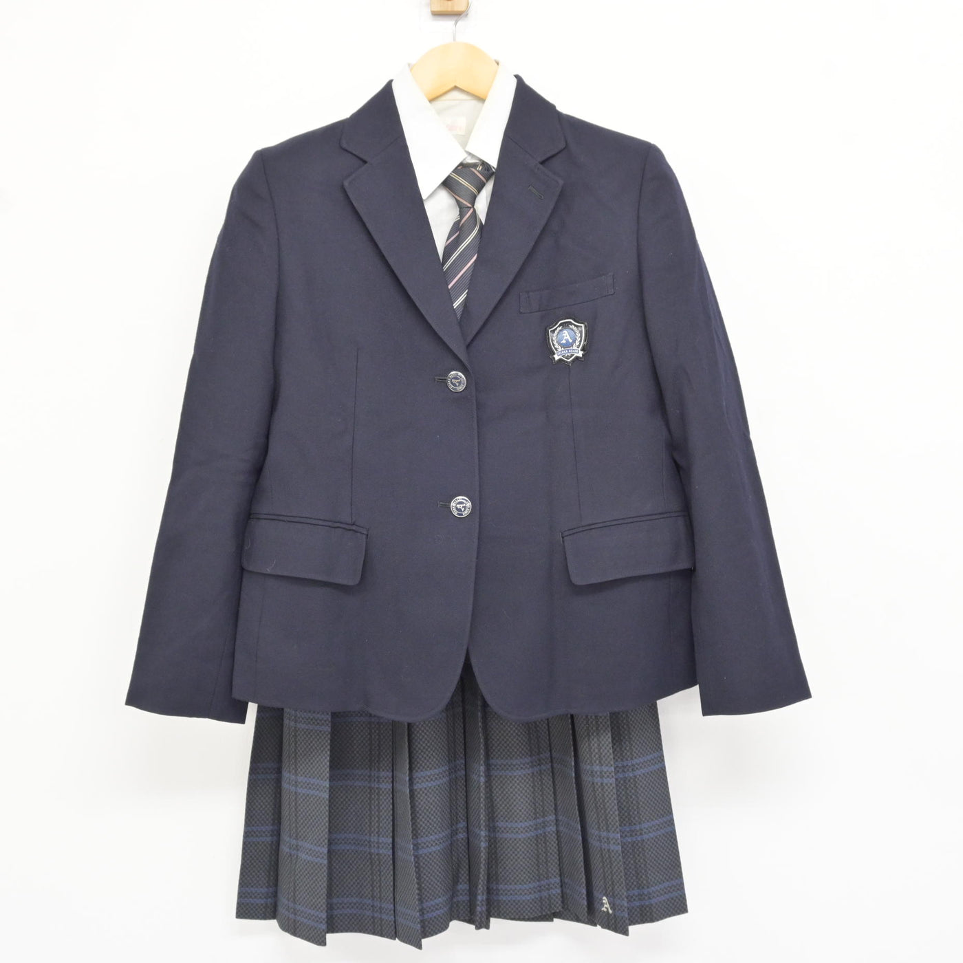 【中古】大阪府 旭高等学校 女子制服 4点 (ブレザー・シャツ・スカート) sf115222