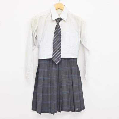 【中古】大阪府 旭高等学校 女子制服 4点 (ブレザー・シャツ・スカート) sf115222