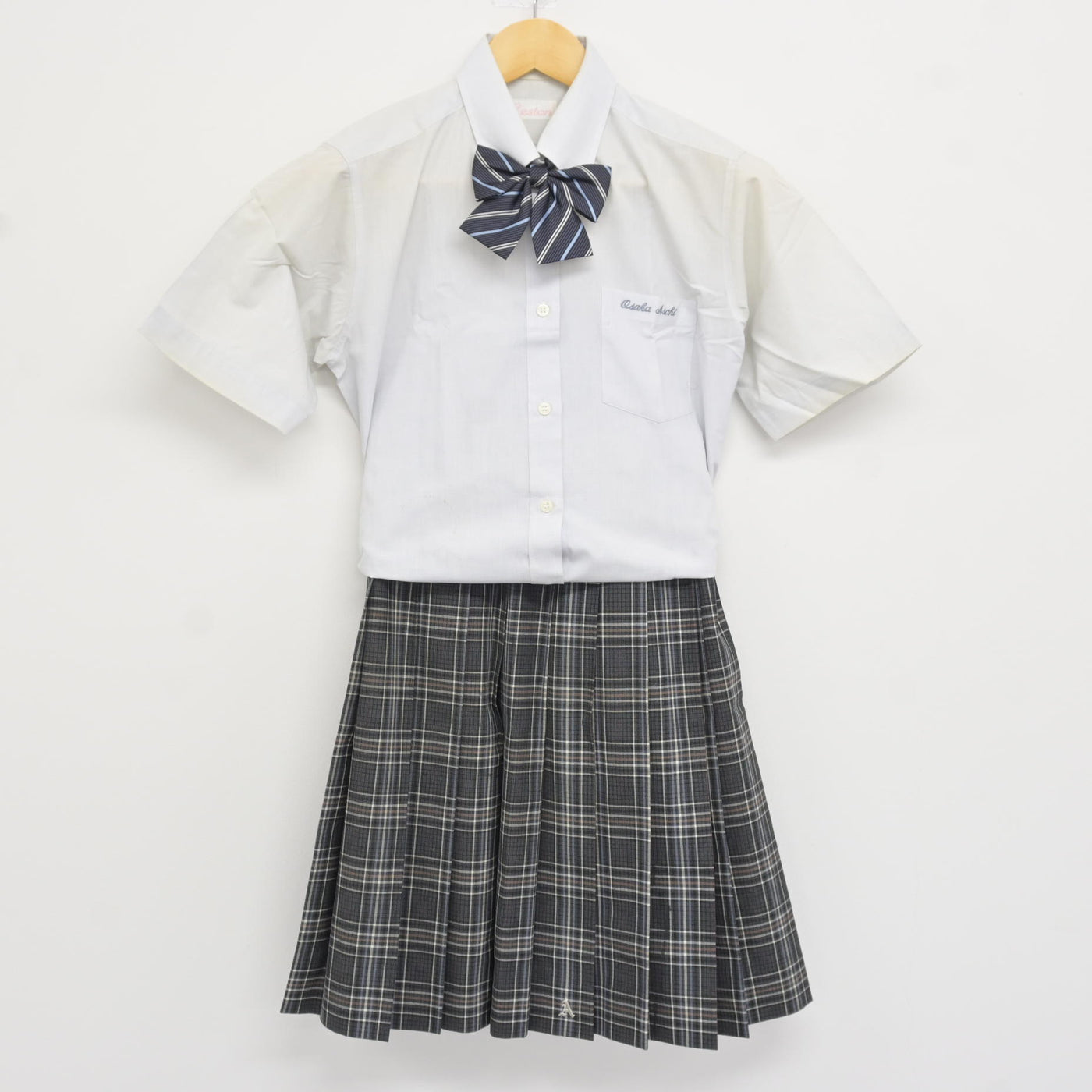 【中古】大阪府 旭高等学校 女子制服 3点 (シャツ・スカート) sf115223