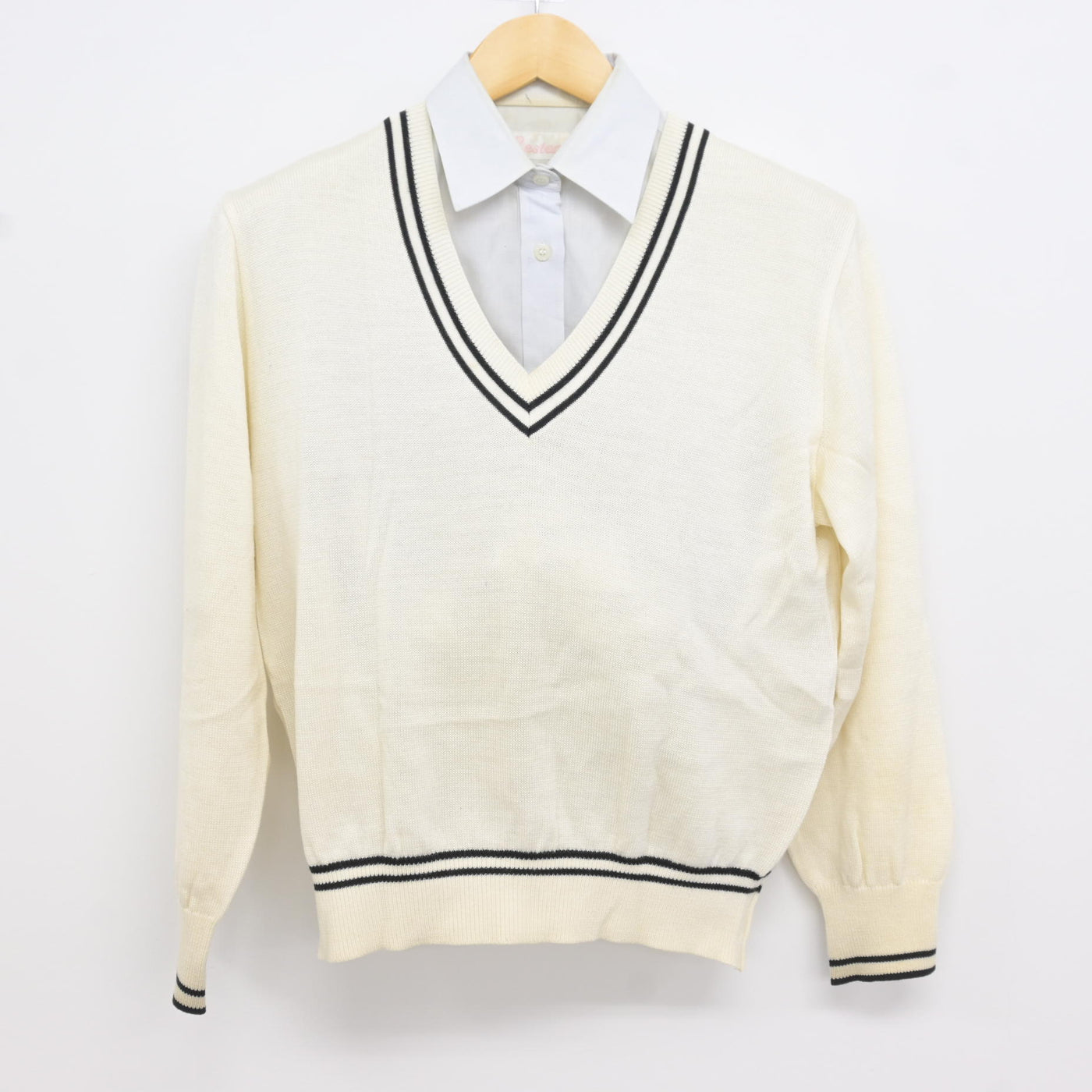 【中古】大阪府 旭高等学校 女子制服 2点 (ニット・シャツ) sf115224