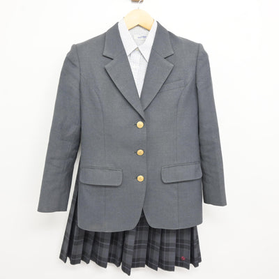 【中古】岐阜県 瑞浪高等学校 女子制服 3点 (ブレザー・シャツ・スカート) sf115240