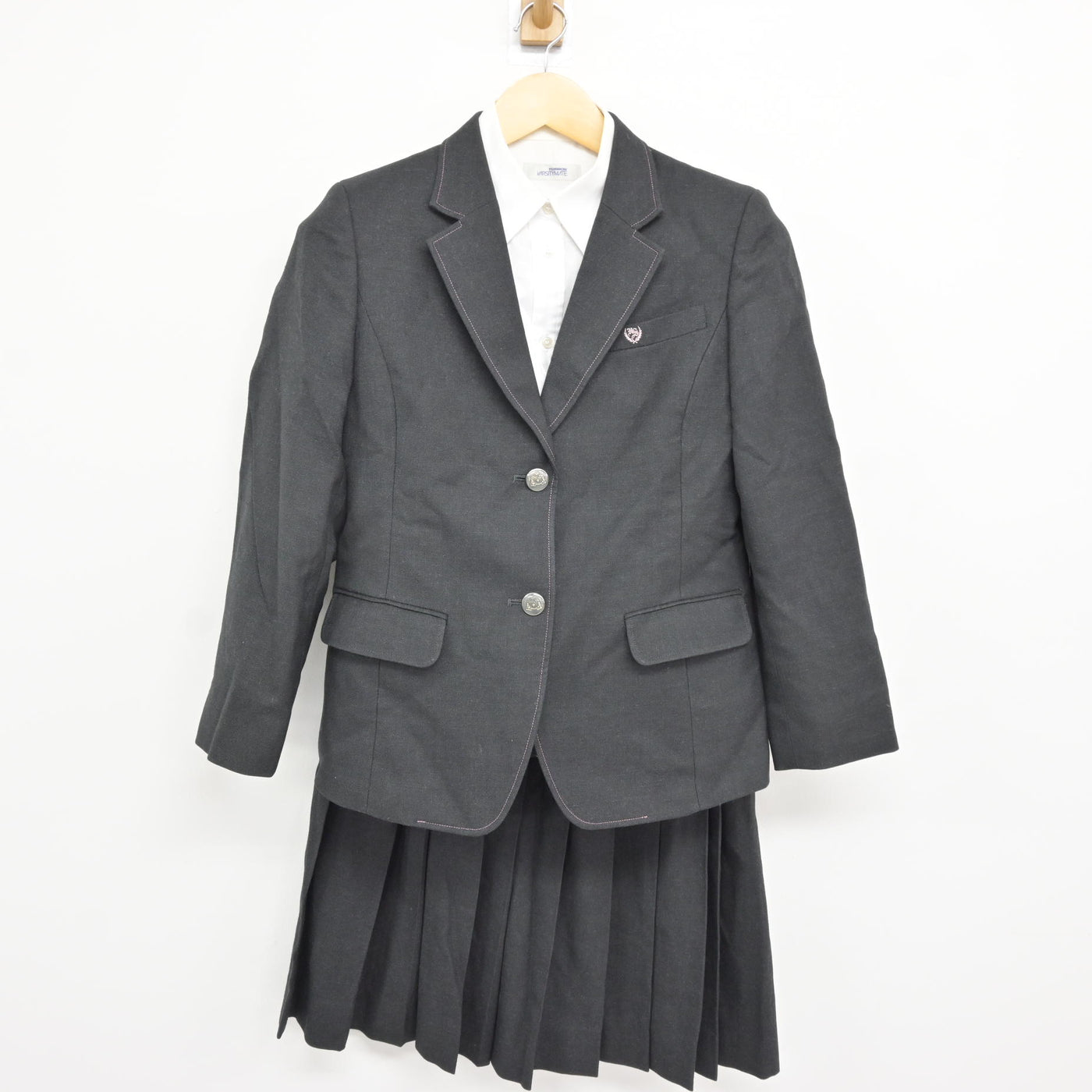 【中古】兵庫県 兵庫大学附属須磨ノ浦高等学校 女子制服 3点 (ブレザー・シャツ・スカート) sf115243