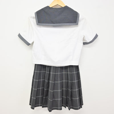 【中古】岡山県 山陽学園中学校・高等学校 女子制服 3点 (セーラー服・スカート) sf115256