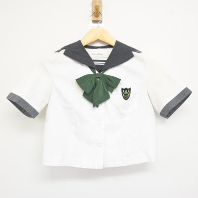 【中古】岡山県 山陽学園中学校・高等学校 女子制服 3点 (セーラー服・スカート) sf115256