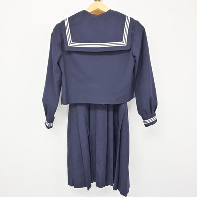 【中古】兵庫県 鳴尾中学校 女子制服 4点 (セーラー服・ジャンパースカート) sf115355