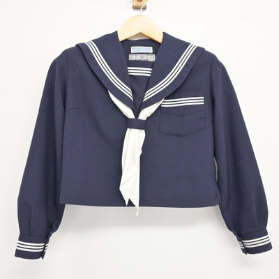 【中古】兵庫県 鳴尾中学校 女子制服 4点 (セーラー服・ジャンパースカート) sf115355