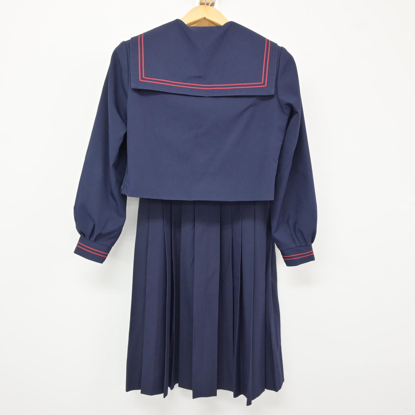 【中古】熊本県 南関中学校 女子制服 3点 (セーラー服・ジャンパースカート) sf115370